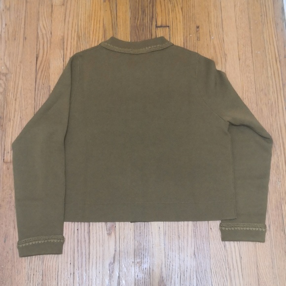 Sezane Betty Cardigan Olive Green - Picture 4 of 4